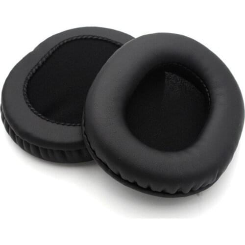 Black Leather Ear Pads Replacement Ear Cushions Foam Covers Pillow Earmuffs for Audio-Technica ATH-D40fs Headset Headphone