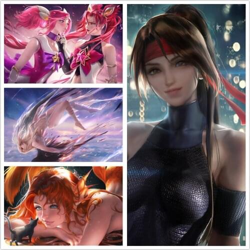 Japan Animation Sexy Girl Poster Prints Wall Stickers 1 Pcs Game Cartoon Movie Canvas Painting Modular Frame Decor Room Picture