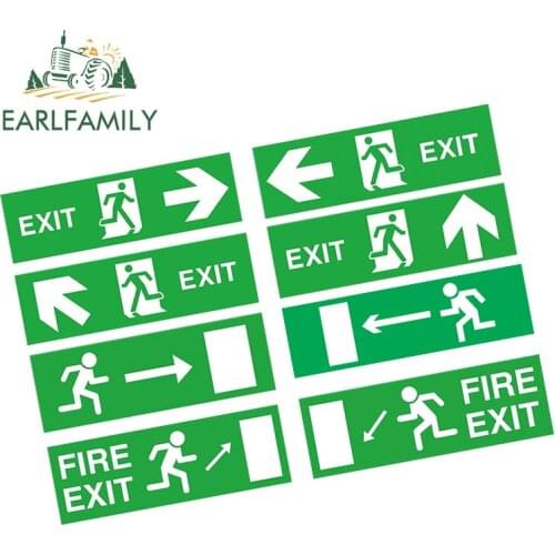 EARLFAMILY 13cm for Meerdere Exit Waarschuwing Teken Vinyl Car Stickers Garage Bumper Waterdichte Auto Car Accessoires Decals