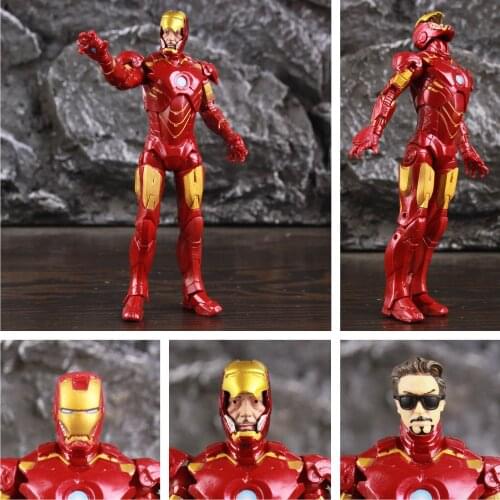 Iron Man MK4 Mark 4 IV Armor Tony Stark Movie 6" Action Figure Sunglasses Open Helmet Head KOs Marvel Legends ToyBiz Toys Doll