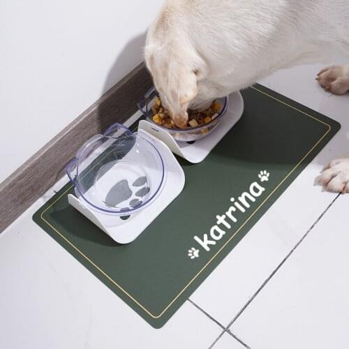 Personalized Pet feeding mat Waterproof Durable Dog bowl mat Pad Free Name Print Pet Placemat Easy Clean Dog accessories