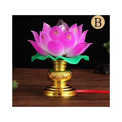 Lotus lamp for Buddha electric Candlestick electric candle Electronic lamp for Buddha in front of Buddha