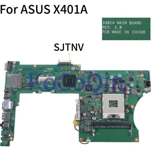 KoCoQin Laptop motherboard For ASUS X401A X501A X401A X301A Mainboard REV 2.0 SJTNV