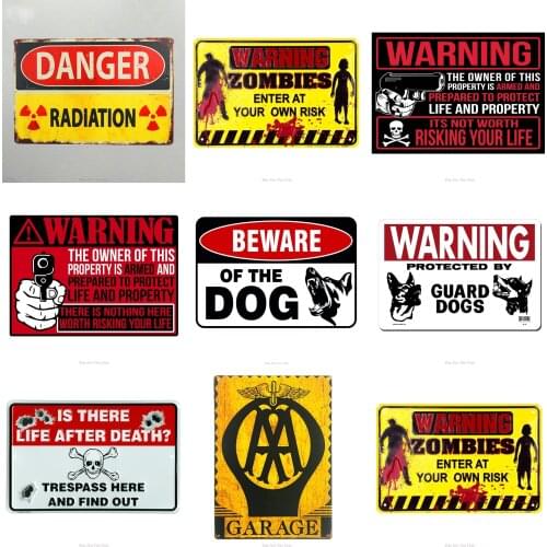 Metal Tin Signs Danger Radiation Vintage Home Plaque Metal Painting Wall Decor Board Retro Pub Funny Bar Tin Poster
