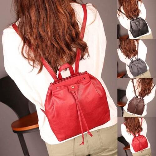 Fashion Women PU Leather Backpack School Teenage Girls Students Shopping Traveling Bags 2019 new FA$B Women bag