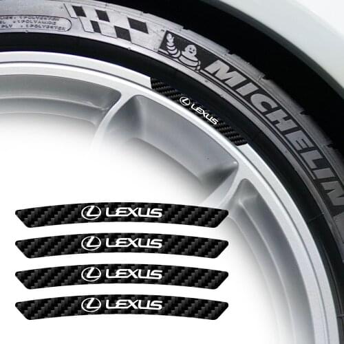 4 pcs Car wheel stickers accessories For LEXUS CT200h ES Mercedes AMG W203 W168 W212 W213 W220 W221 W211 Jeep W210 W204 cars