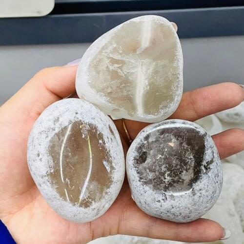 Natural Crystal "Dragon Egg" Rough Raw Stone Mineral Healing Feng Shui Specimen Decoration
