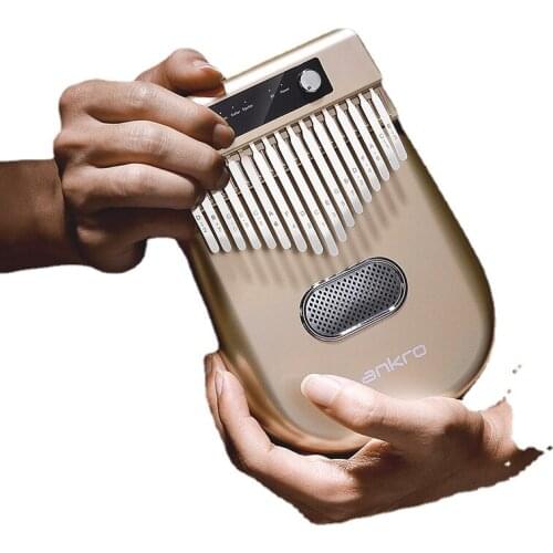 Lanke Thumb Piano Electronic Kalimba Piano Girls' Mini Portable Small Musical Instrument Hand Dial 17 Tone Five Finger Piano