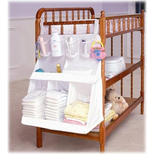 Bed Hanging Bag Portable Waterproof Diapers Bedside Organizer Baby Crib Childrens Bed Bumper Cradle bag Bedding Accessories