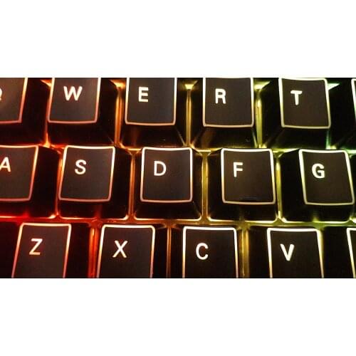 Outlined ABS Backlit Top Shine-through Keycaps OEM Profile ANSI ISO for Cherry MX Switches of Mechanical Keyboard