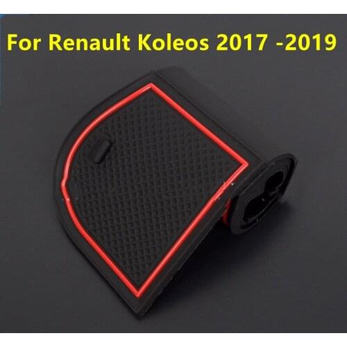 For Renault Koleos 2017-2019 MK2 Samsung QM6 Rubber Mat Lnterior Anti Slip Mat Door Slot Pad Cup Cushion Car Accessories