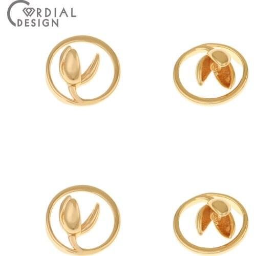 Cordial Design 30Pcs 13*13MM Jewelry Accessories/Charms/Genuine Gold Plating/Pendant/DIY Making/Earring Findings/Hand Made