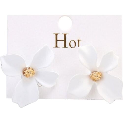 Earrings 2019 Metal Round Korean Flower Small Fresh Stud Earrings Earrings Pendant Earrings Modern Jewelry