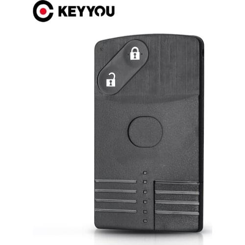 KEYYOU 5pcs For Mazda 5 6 CX-7 CX-9 RX8 Miata MX5 2/3/4 Buttons Remote Smart Key Card Shell Uncut MAZ24 Blade Fob Blank Case