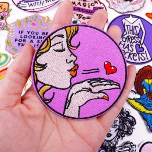 Cartoon Anime Style Embroidered Patches For Clothing Thermoadhesive Patches Cartoon Applique Patches On Clothes Letter Badges