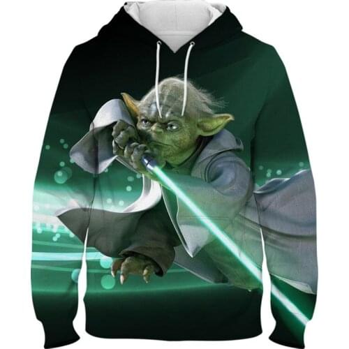 Cartoon Anime Sweatshirt For Men Star Wars Baby Yoda Marvel 3D Print Womens Hoodie Spring Streetwear Cool Children Tracksuit