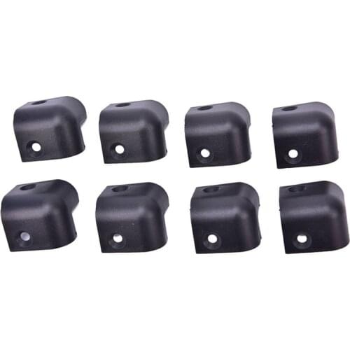 8pcs Black Guitar AMP Stage Speaker Cabinet Corner Protectors 2 Hole Amplifier Corner Plastic