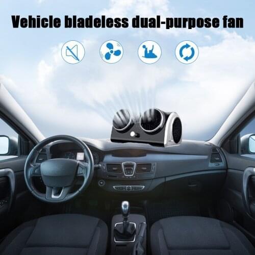 12V 24V Car Bladeless Electric Car Cooling Fan Motor Cooling Desktop Cooler for Vehicle Truck Camper Van SUV Boat RV Accessories