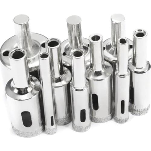 10Pcs/Set 3-50mm Diamond Marble Tile Bead Hole Opener, Glass Drill Bit Power Tool