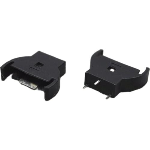 100PCS CR2032 BUTTON BATEERY HOLDER DIP 3pin 2032 SOCKET Black good quality D