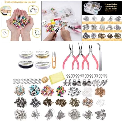 1171pcs Jewelry Making Supplies for Bracelet Findings DIY & Storage Case