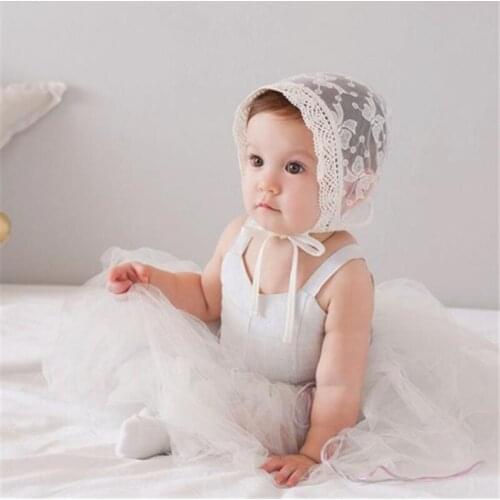 2020 Baby Accessories New Toddler Kids Sun Cap Summer Outdoor Baby Girls Boys Sun Beach Cotton Hat Lace Patchwork Solid Props