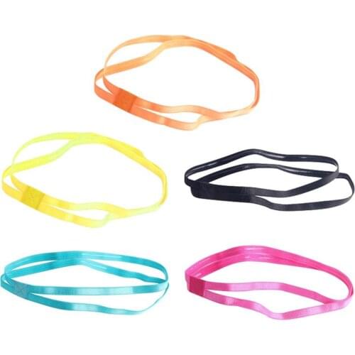 5 Colors Antiskid Rubber Belt Loop Elastic Bands Indoor Outdoor Fitness Pilates Sport Training Workout Running Headband Fitness