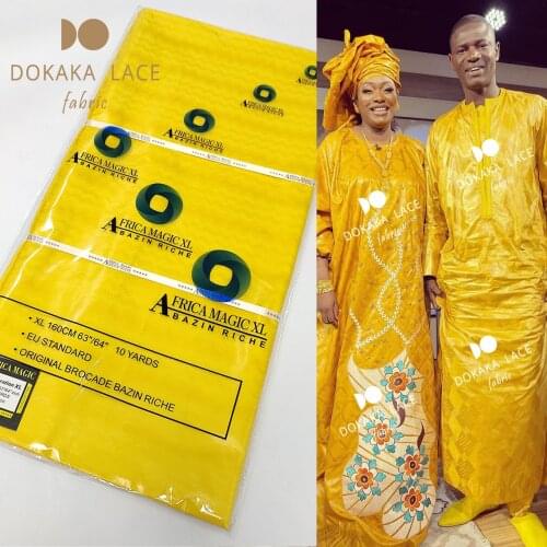 5 Yards 2021 New Design Afrian Lace Fabric Original Brocade Bazin Riche Guinea Gambia Bazin Riche Gextczer Dress XL 160CM 63"64