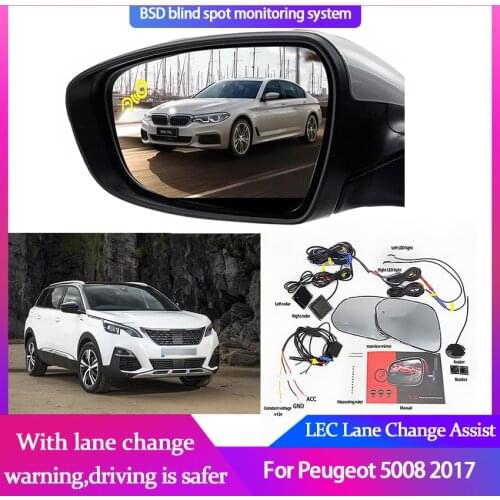 Car Blind Spot Mirror Radar Detection System for Peugeot 5008 2017 BSD Microwave Blind Monitoring Assistant Driving Security