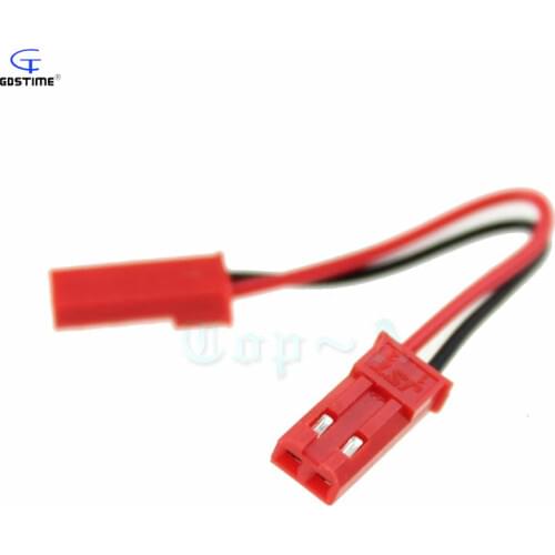 Gdstime 10pcs 2-Pin JST Plug Cable Male to Male Socket Connector Power Wire for RC Airplane Lipo Battery