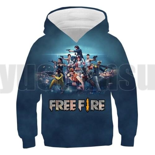 3D Printing Free Fire Hoodie Men Streetwear Harajuku Children Hot Game Anime Oversize Pullover Kids Sweatshirt Unisex Pullover
