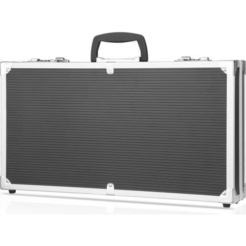 IKayaa Aluminum Framed Hard Locking Pistol Gun Case Handgun Revolver Carry Storage Box With 2 Combination Lock