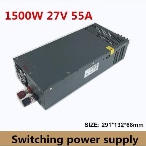 Switching Switch Power Supply 27V 55A 1500W Voltage Transformer 110V 220V AC TO DC27V SMPS For LED Strip Display Light CNC CCTV