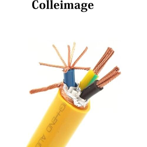 Colleimage Hifi Single crystal copper power cable Speaker CD IEC connector player Amplifier DVD AC power Cord
