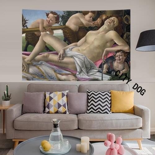 Sandro Botticelli Oil painting art Tapestry Alessandro Filipepi Venus Wall Tapestry Wall Carpet Tapisserie