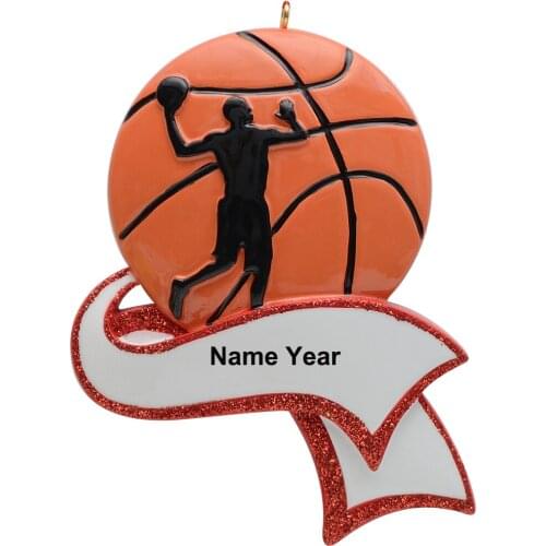 MAXORA Personalized Basketball Ornament for Christmas Tree Decor Gift for Athletes Sportsman - Free Customization