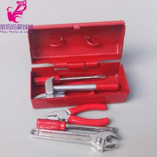 Mini garden-tools Wrench pliers hammer saw for 1/8 1/12 BJD ob11 blythe Doll house DIY decoration accessories