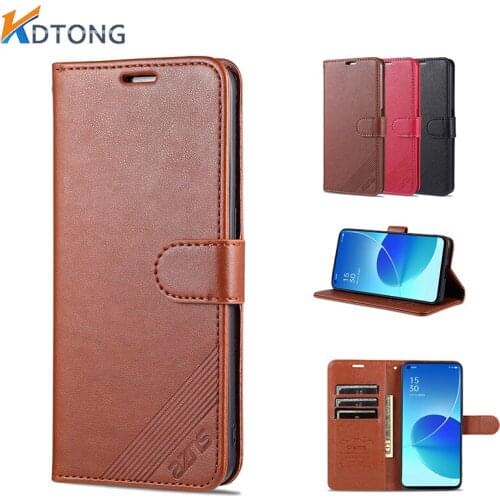 Fashion Wallet Card Slot Phone Case For OPPO Reno Z 6 5 5Z 5K 4 3 2 2Z 2F Pro Lite Find X2 Solid Color Shockproof Leather Cases