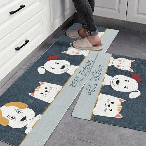 Cartoon Kitchen Carpet Non-Slip Kitchen Mat Area Rugs Absorbent Living Room Bathroom Bath Carpet Entrance Doormat Floor Mat Rug