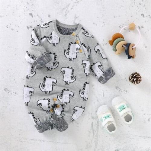 Baby Boy Clothes Autumn Winter Knit Baby Clothes Newborn Infant Baby Boy Romper Clothes ropa bebe Toddler Baby Jumpsuit Playsuit