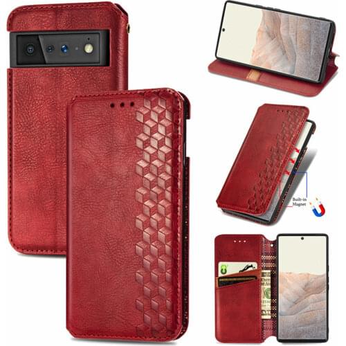 Wallet Case For Google Pixel 6 Pro Magnetic Flip Leather Card Slot Case Pixel 6 Stand Cover for Pixel 6 Pro Fundas Shockproof