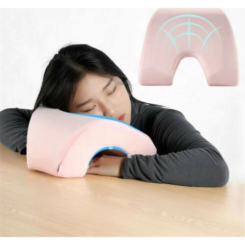 Nap Pillow Slow Rebound Memory Foam Breathable Lunch Break Pillow Travel Office Table School Desk Sleeping Pillow