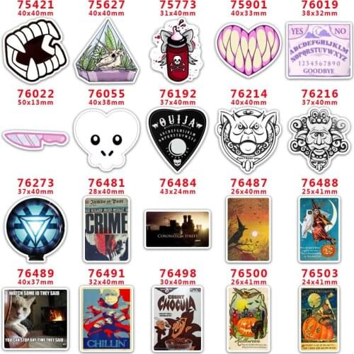 DIY Craft Supplies Sewing Accessories Cartoon Printed Planar Resins Mold 30 Pieces. PR-45421