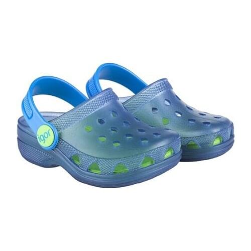 Water clogs rubber model Poppy Navy/green, Igor