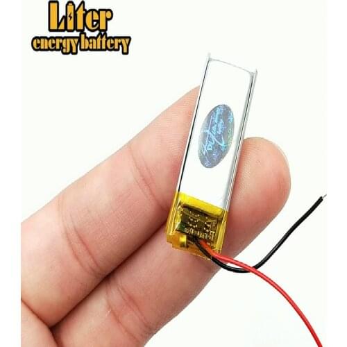 Smallest 3.7v 130mah polymer rechargeable battery 501230 for blue tooth headset
