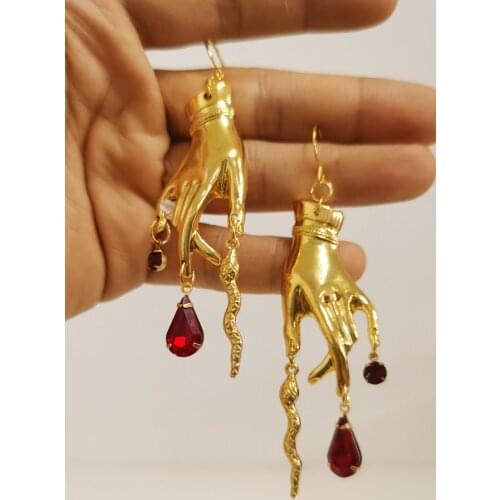 The Snake Hand Earrings, Cobra Earrings, Dangle Earrings