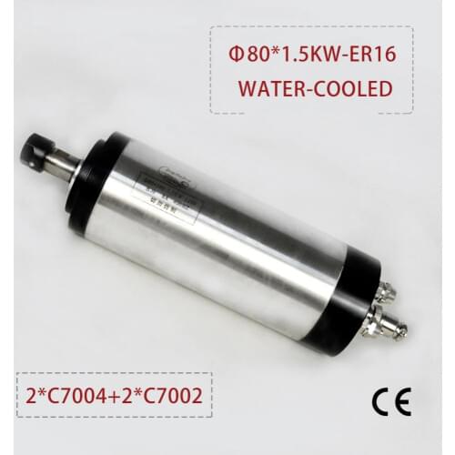 Spindle Motor 1.5kw ER16 24000RPM water cooled CNC spindle 4 bearings in for cnc milling machine