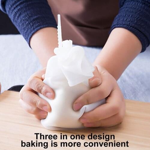 Silicone Kneading Dough Bag Reusable Non-stick Flour Mixing Pouch Cooking Tools Flour Pastry Blender Mixer Bag Kitchen Gadget