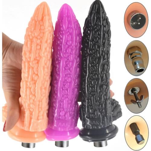 Traditional Sex Machine Attachment 3XLR Accessories Vegetables Balsam Pear Dildo Suction Cup Sex Love Machine For Women Man Y8