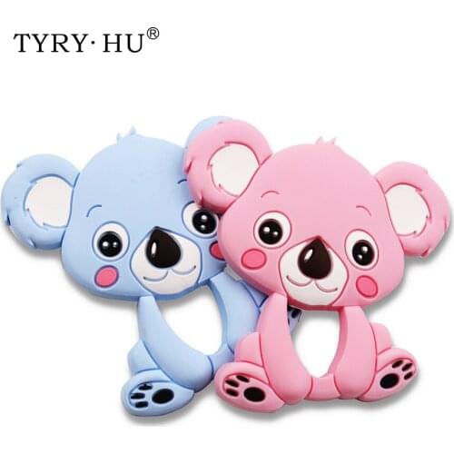 TYRY.HU 1pcs Koala Silicone Teether Infant Teething Pacifier Pendant Baby Chew Toys Food Grade Silicone Freeship